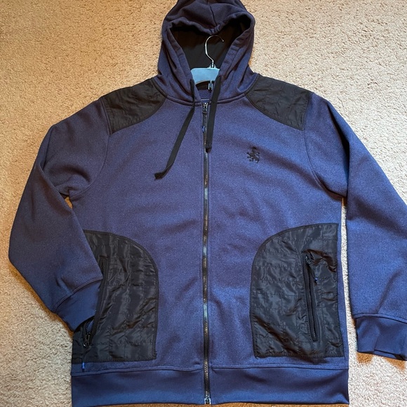 Rugby university Other - Rugby University Men's Size L Full Zip Jacket Spruce Hoodie Navy Black Pockets